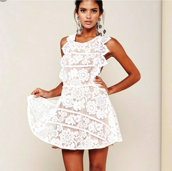 For Love & Lemons Gianna Apron Front Mini Dress Size S - Picture 9 of 9